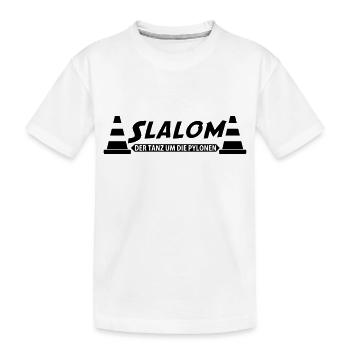 Slalom der tanz um Pylone - Kinder Premium Bio T-Shirt - Weiß - Vorne