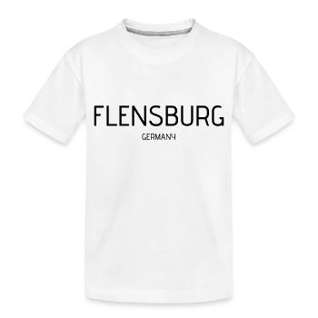 Flensburg - Kinder Premium Bio T-Shirt - Weiß - Vorne