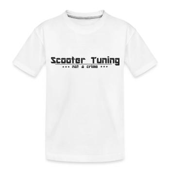 Scooter Tuning not a Crime - Kids' Premium Organic T-Shirt - white - Front