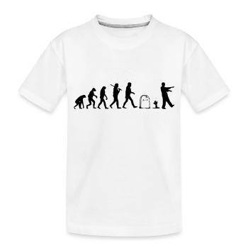 Evolution - Kinder Premium Bio T-Shirt - Weiß - Vorne