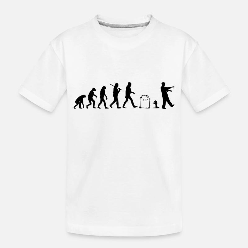 Evolution - Kinder Premium Bio T-Shirt - Weiß
