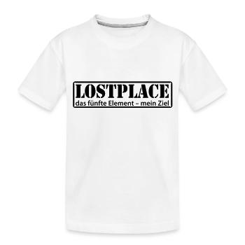 LP-Schild - Kinder Premium Bio T-Shirt - Weiß - Vorne
