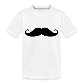 moustache - T-shirt bio Premium Enfant - blanc - Devant