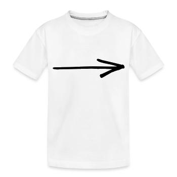 Arrow - Kids' Premium Organic T-Shirt - white - Front