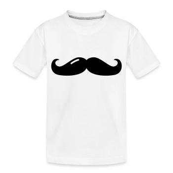 moustache - moustache - barbe - barbe - T-shirt bio Premium Enfant - blanc - Devant