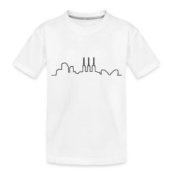 Hannover // Skyline // Silhouette // Skylineshirt - Kinder Premium Bio T-Shirt - Weiß - Vorne