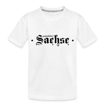 gemietlicher Sachse - Kinder Premium Bio T-Shirt - Weiß - Vorne