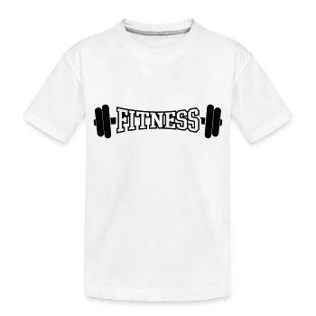 FITNESS - Kids' Premium Organic T-Shirt - white - Front