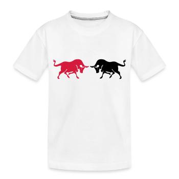 stiere - Kinder Premium Bio T-Shirt - Weiß - Vorne