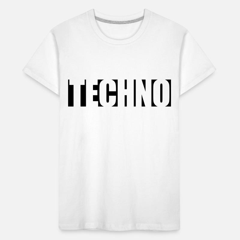 Logo Techno Musik Kinder Premium Bio T-Shirt