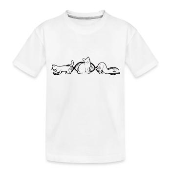 Domestic Cat Cat Pet Cat Cats Kitten - Kids' Premium Organic T-Shirt - white - Front