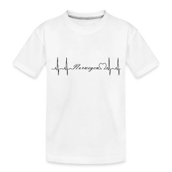 Norwegen - Kinder Premium Bio T-Shirt - Weiß - Vorne