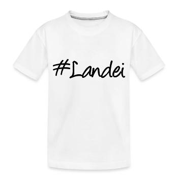 #Landei - Landei - Hashtag - Slogan - Kinder Premium Bio T-Shirt - Weiß - Vorne