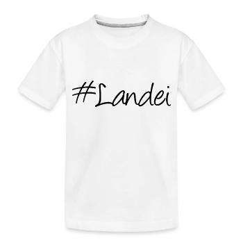 #Landei - Landei - Hashtag - Slogan - Kinder Premium Bio T-Shirt - Weiß - Vorne