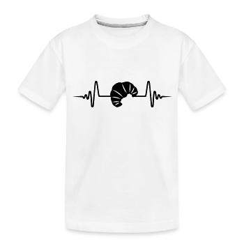 Croissant Symbol Pulse - Kids' Premium Organic T-Shirt - white - Front