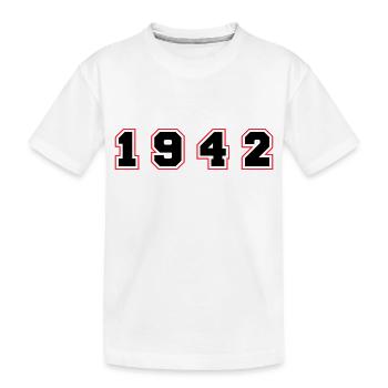 Numéro de l’année 1942 - T-shirt bio Premium Enfant - blanc - Devant