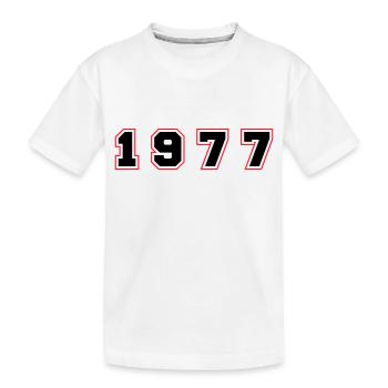 1977 Jahr Zahl - Kinder Premium Bio T-Shirt - Weiß - Vorne