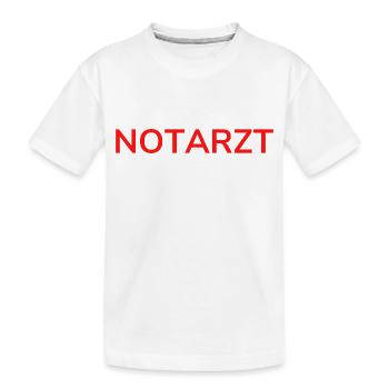 NOTARZT - Kinder Premium Bio T-Shirt - Weiß - Vorne