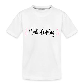 Valentinstag Motiv funkeln ,Valentinstagsgeschenk - Kinder Premium Bio T-Shirt - Weiß - Vorne