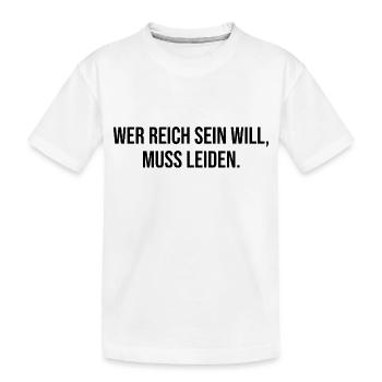 Reich Leiden - Kinder Premium Bio T-Shirt - Weiß - Vorne