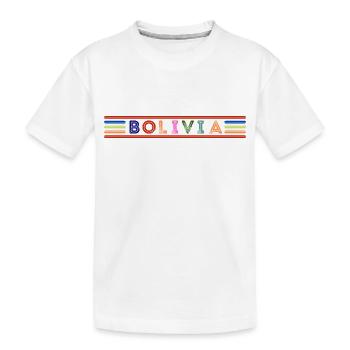 BOLIVIEN - Kinder Premium Bio T-Shirt - Weiß - Vorne
