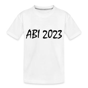 Abi 2023 - Kinder Premium Bio T-Shirt - Weiß - Vorne