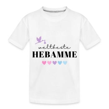 Weltbeste Hebamme / Beste Hebamme / Midwife - Kinder Premium Bio T-Shirt - Weiß - Vorne