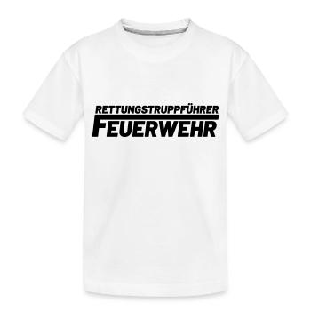 Rettungstruppführer freiwillige Feuerwehr - Kinder Premium Bio T-Shirt - Weiß - Vorne
