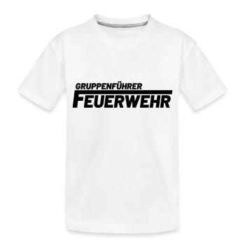 Gruppenführer Freiwillige Feuerwehr - Kinder Premium Bio T-Shirt - Weiß - Vorne