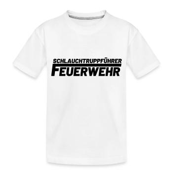 Schlauchtruppführer Freiwillige Feuerwehr - Kinder Premium Bio T-Shirt - Weiß - Vorne