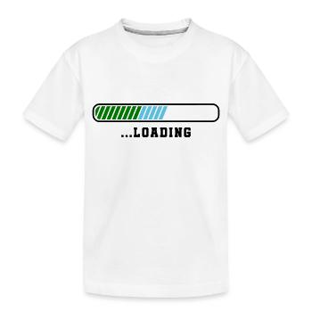 Loading - Kids' Premium Organic T-Shirt - white - Front