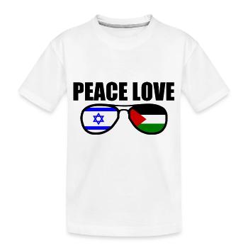 Peace for Free Palestine Israel - Kids' Premium Organic T-Shirt - white - Front