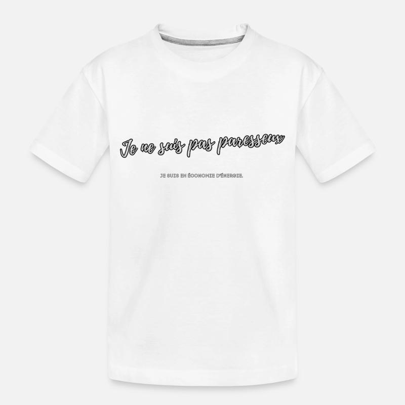 Faulheit - Kinder Premium Bio T-Shirt - Weiß