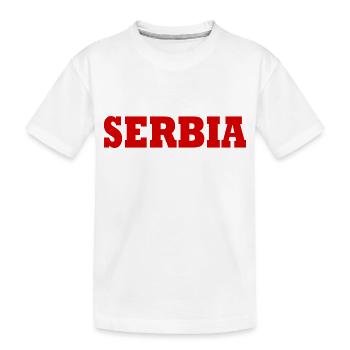 Serbien - Kinder Premium Bio T-Shirt - Weiß - Vorne