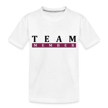 Team Member - Kids' Premium Organic T-Shirt - white - Front