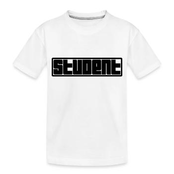 Student Logo - Kids' Premium Organic T-Shirt - white - Front
