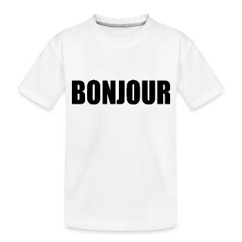 Bonjour - T-shirt bio Premium Enfant - blanc - Devant