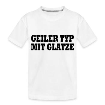 geiler typ mit glatze - Kinder Premium Bio T-Shirt - Weiß - Vorne