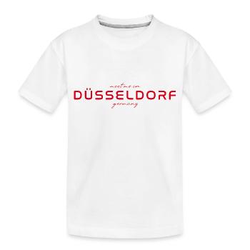T-shirt Düsseldorf – Style Skyline & Rhin - T-shirt bio Premium Enfant - blanc - Devant