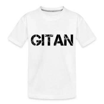 Worn Brown Brick - Kids' Premium Organic T-Shirt - white - Front