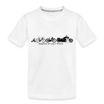Biker Evolution Chopper - Kinder Premium Bio T-Shirt - Weiß - Vorne