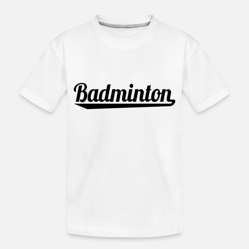 badminton - Kinder Premium Bio T-Shirt - Weiß