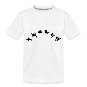 Snowboarder - Freestyle - Kinder Premium Bio T-Shirt - Weiß - Vorne