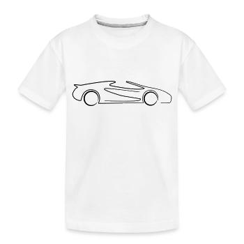 Cabrio PS Roadster Sportwagen Tribal - Kinder Premium Bio T-Shirt - Weiß - Vorne