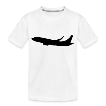 flugzeug - Kinder Premium Bio T-Shirt - Weiß - Vorne