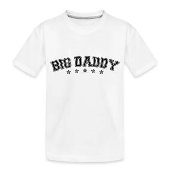 Fête des pères logo Big Daddy héros papa Vater - T-shirt bio Premium Enfant - blanc - Devant