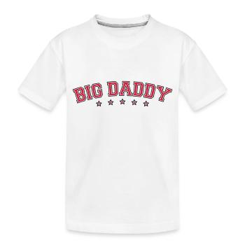 Fête des pères logo Big Daddy héros papa Vater - T-shirt bio Premium Enfant - blanc - Devant