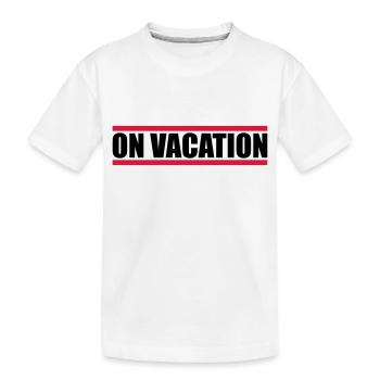 on vacation mode red bars holiday holiday fun - Kids' Premium Organic T-Shirt - white - Front