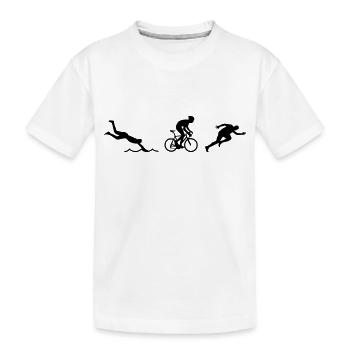 Triathlon - Kinder Premium Bio T-Shirt - Weiß - Vorne