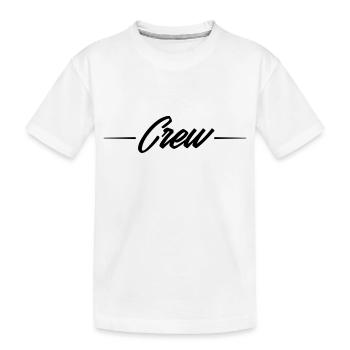 crew design - Kinder Premium Bio T-Shirt - Weiß - Vorne